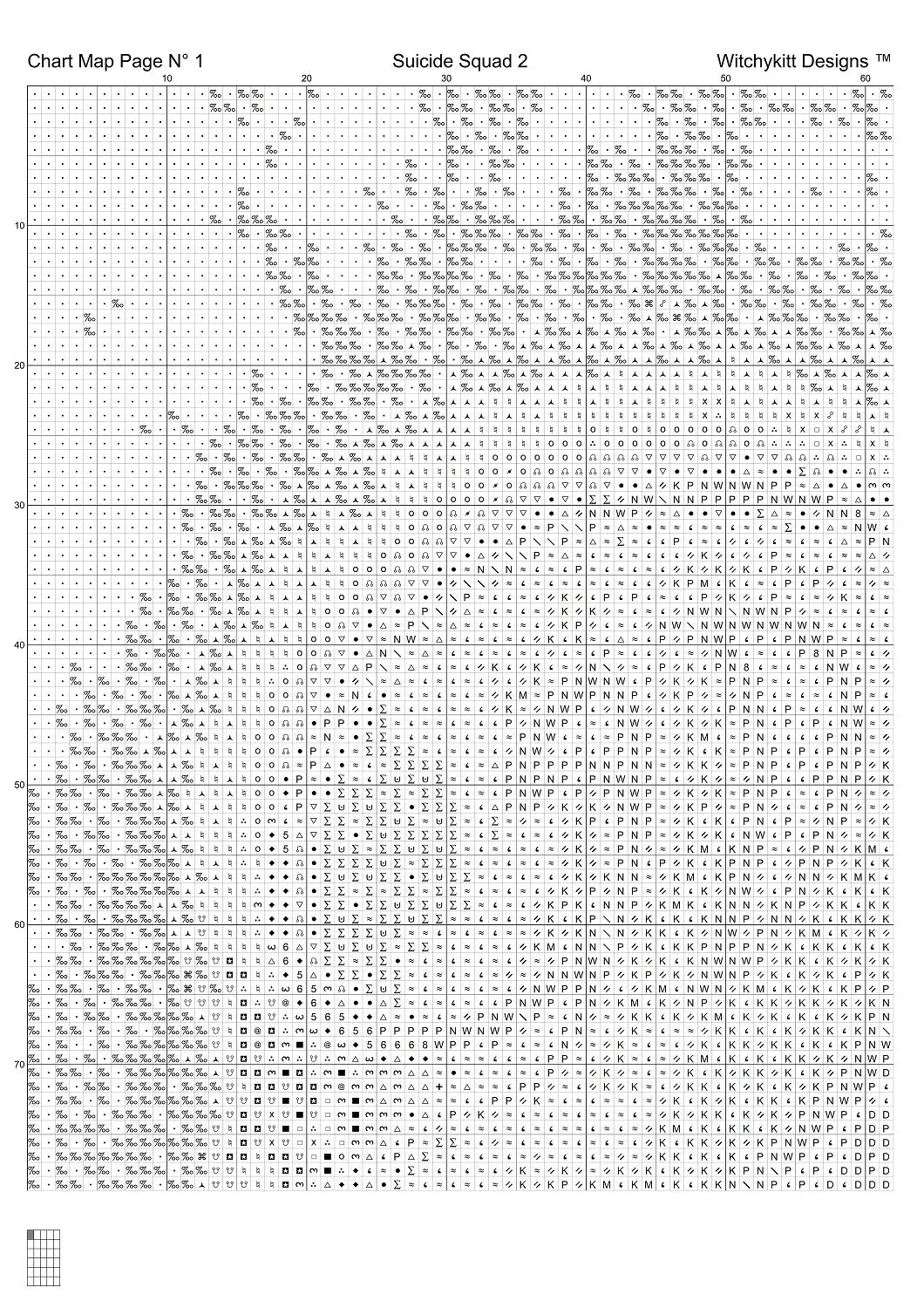 Suicide Squad 2 cross stitch pattern A unique design to modXstitch, expertly created by Sam.