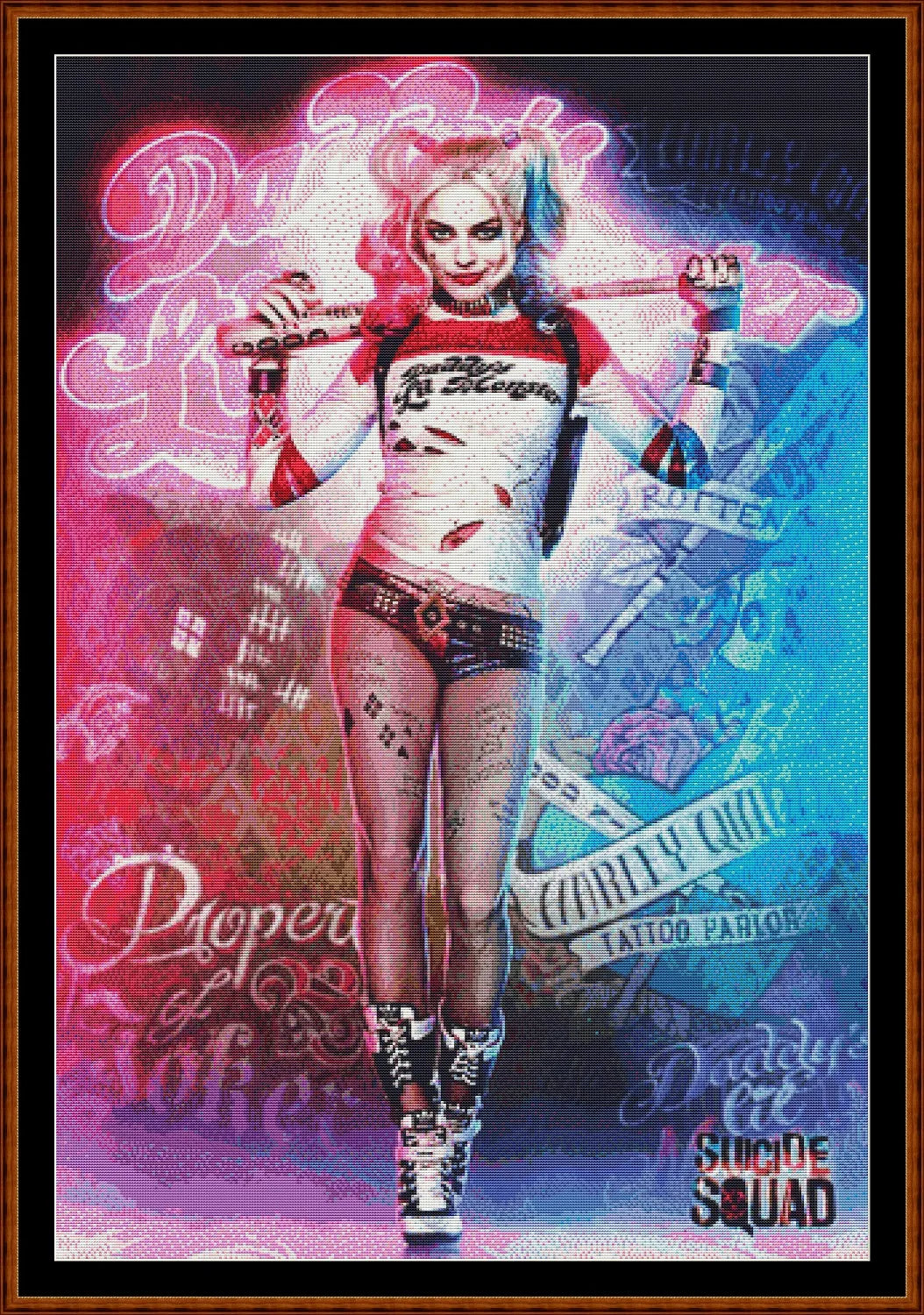 Suicide Squad 2 cross stitch pattern A unique design to modXstitch, expertly created by Sam.