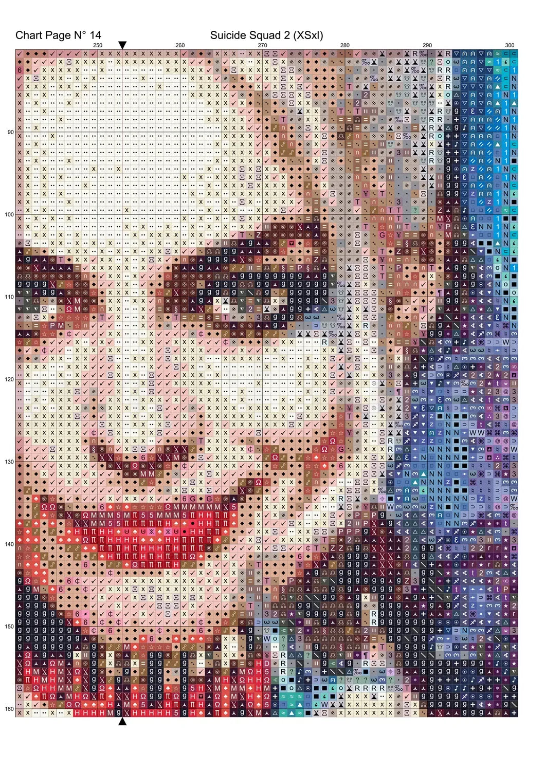Suicide Squad 2 cross stitch pattern A unique design to modXstitch, expertly created by Sam.