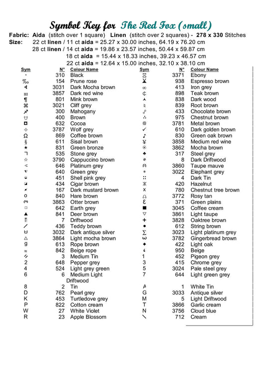 The Red Fox patterns created from art by Brigitte Werner (ArtTower) under CC0 license