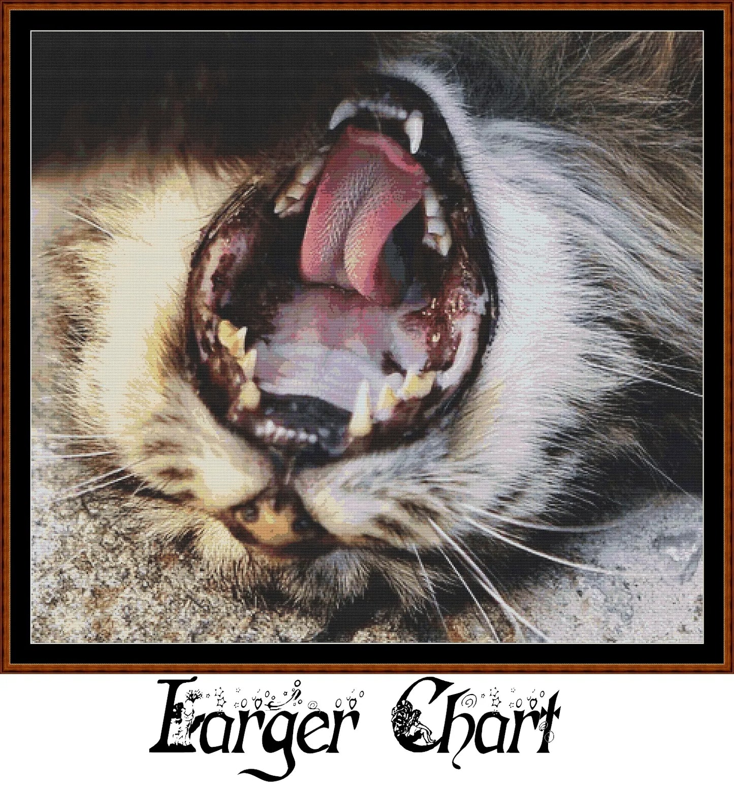 Fierce Kitty cross stitch patterns are expertly created from art by Andreas Glöckner (onkelglocke) under CC0 license