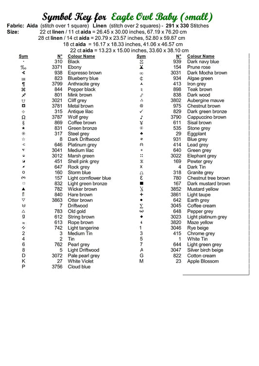 Eagle Owl Baby cross stitch patterns are expertly created from art by Sabine Löwer (papaya45) under CC0 license