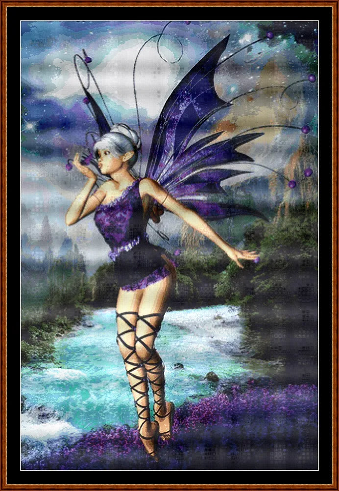 Violet Fairy patterns created from art by StudioX10 under CC0 license