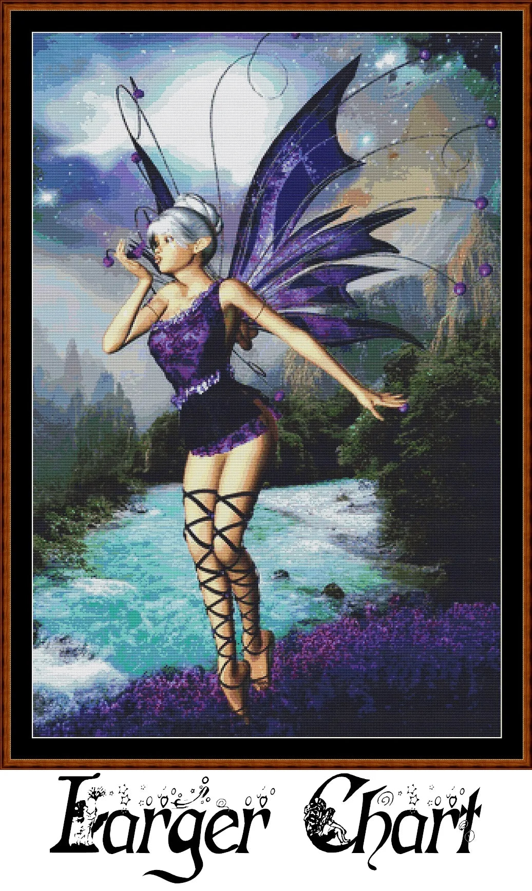 Violet Fairy patterns created from art by StudioX10 under CC0 license