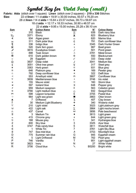 Violet Fairy patterns created from art by StudioX10 under CC0 license