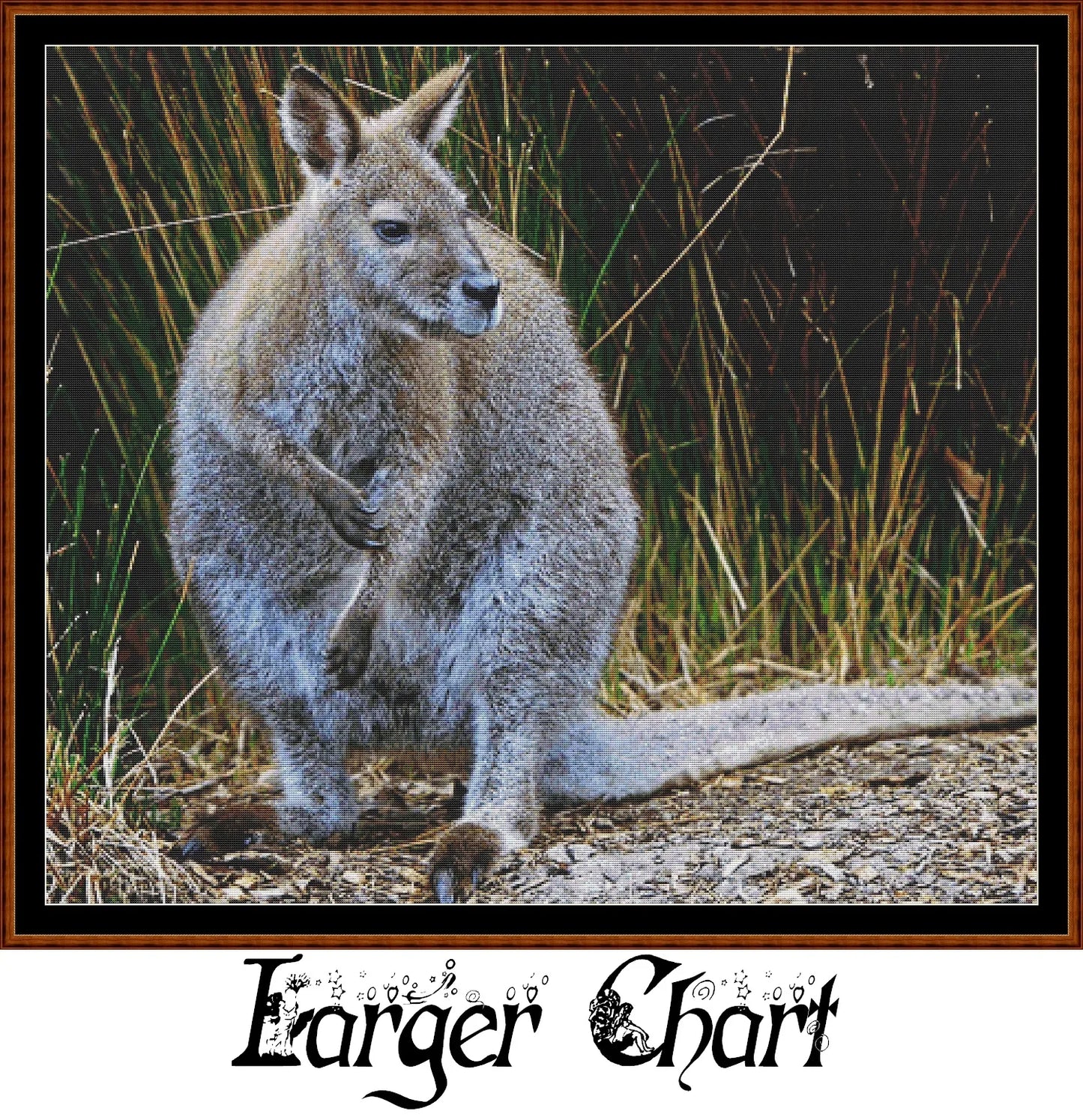 Wallaby patterns created from art by Holger Detje under CC0 license