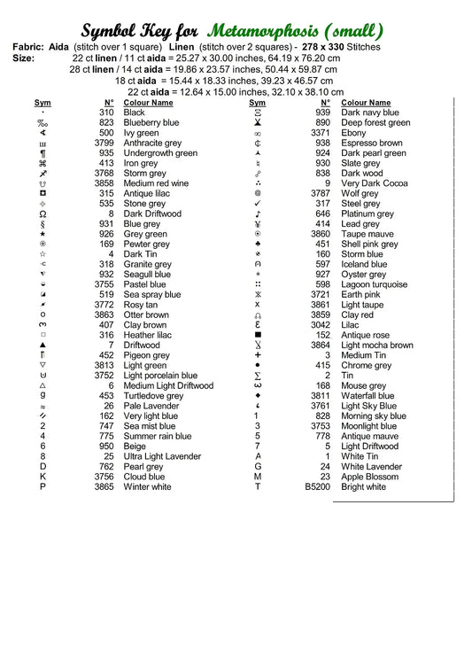 Metamorphosis cross stitch patterns are expertly created from art by Сергей Мельников (enki_art) under CC0 license