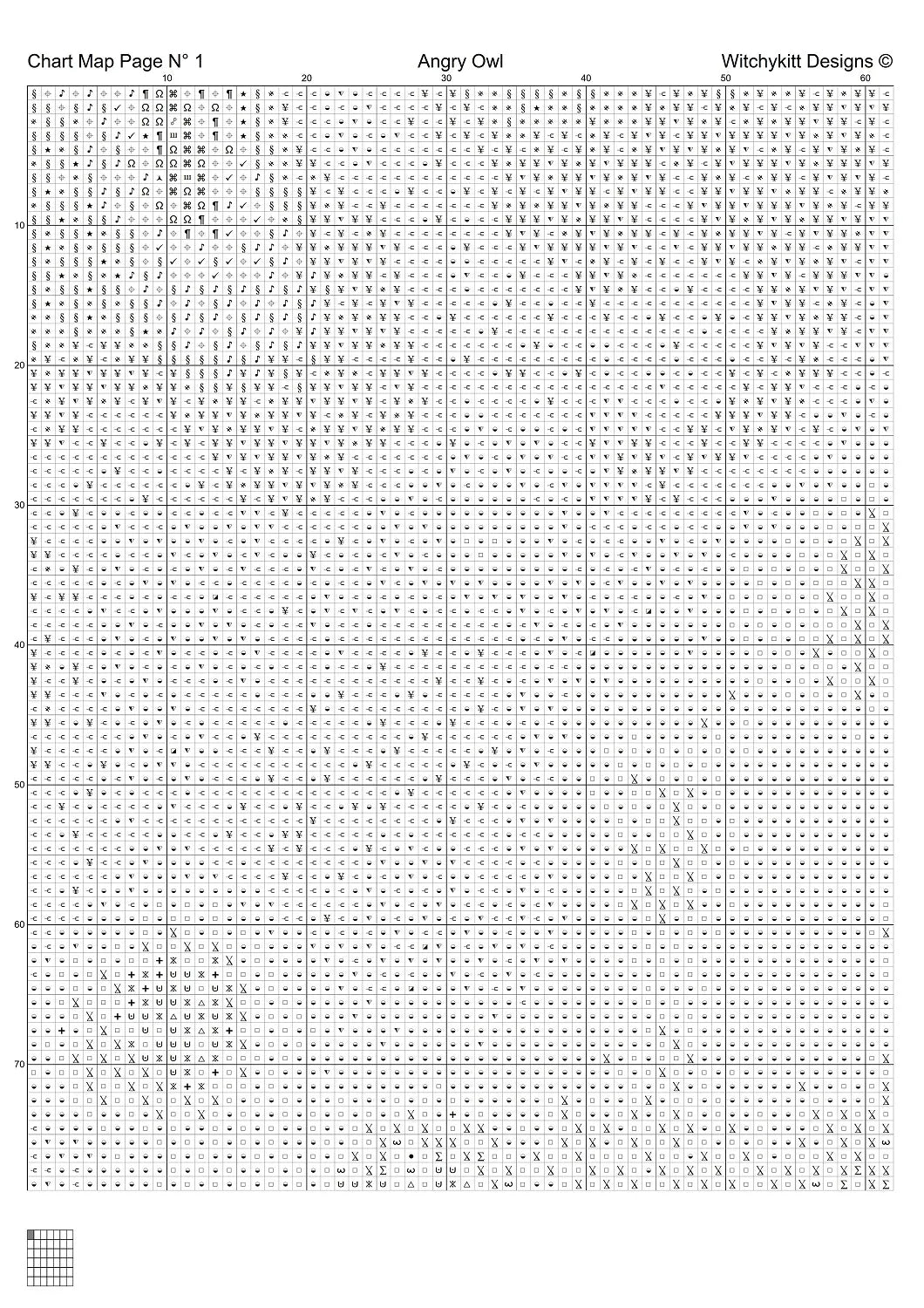Angry Owl cross stitch patterns are a little owl design created from art by Paul Edney (ebor) under Public Domain CC0 license