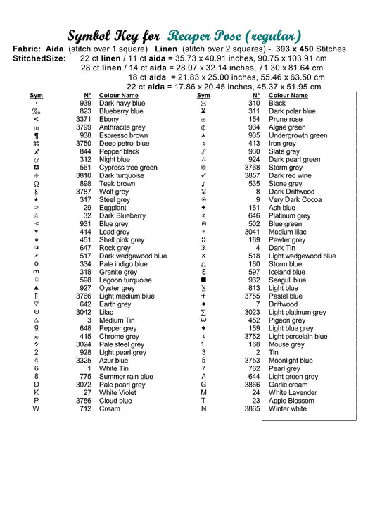 Reaper Pose patterns are expertly created from art by Ray Shrewsberry under Public Domain CC0 license