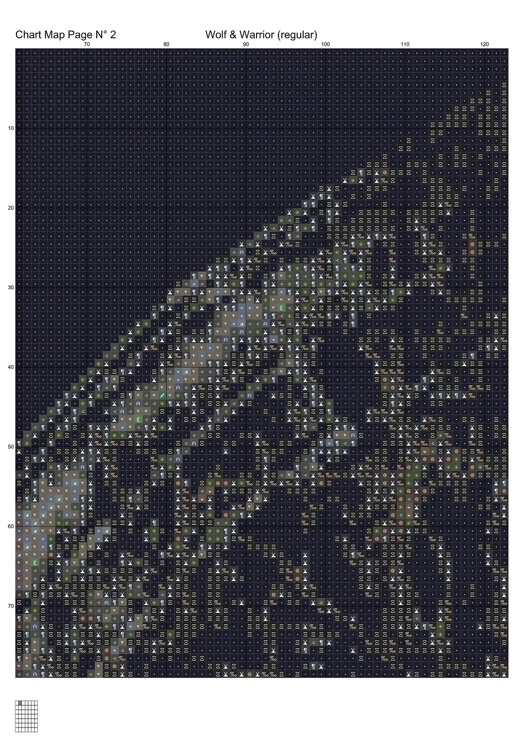 Wolf & Warrior cross stitch patterns are a fantasy design expertly created from art by Jim Cooper under Public Domain CC0 license
