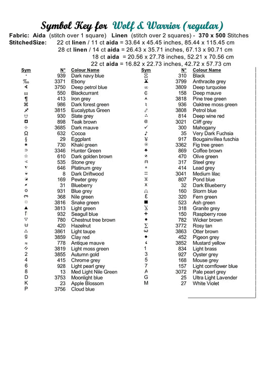 Wolf & Warrior cross stitch patterns are a fantasy design expertly created from art by Jim Cooper under Public Domain CC0 license