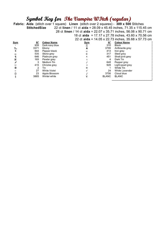 The Vampire Witch patterns are expertly created from art by Rachealmarie under Public Domain CC0 license