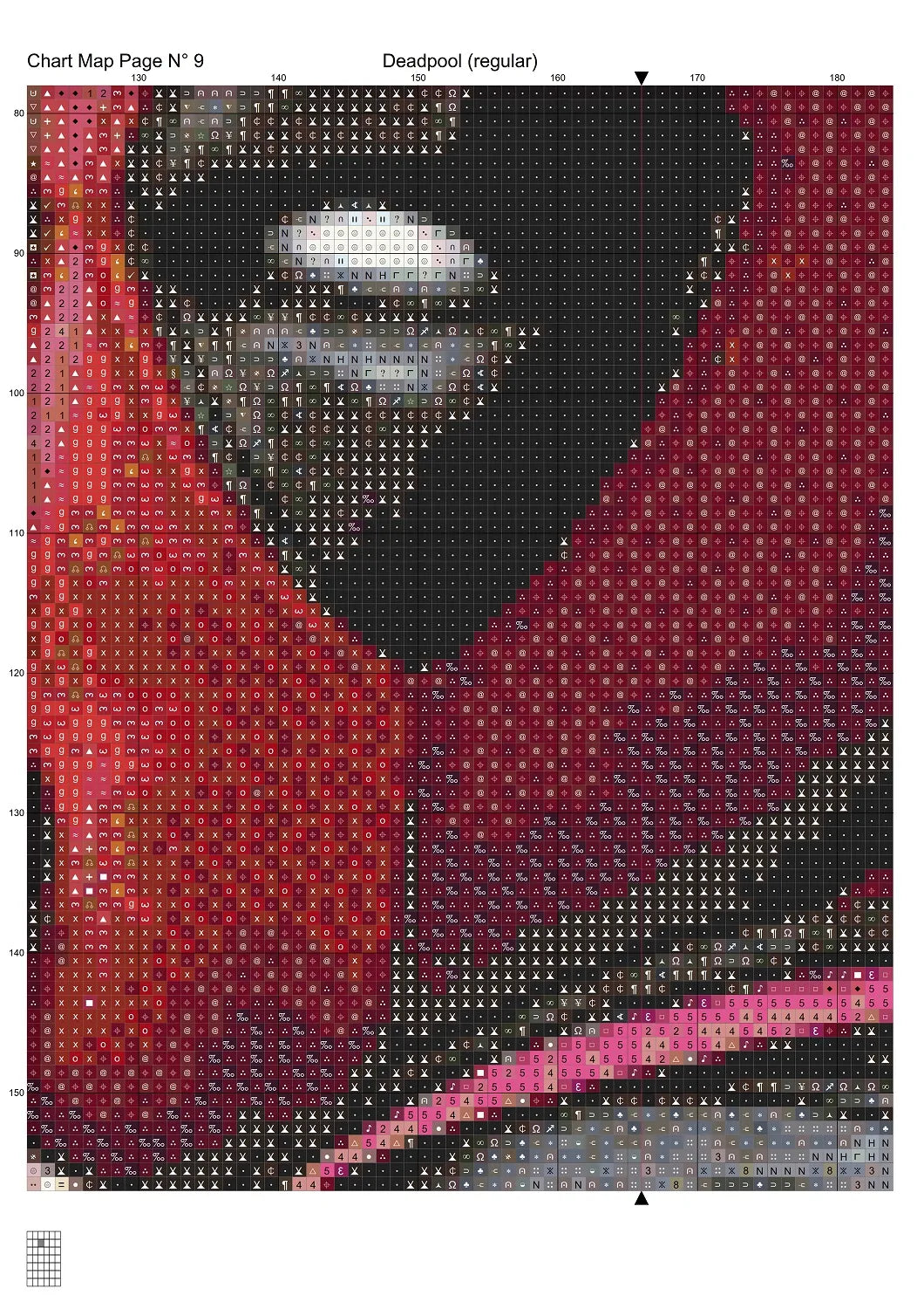 Deadpool cross stitch patterns expertly created by Sam Deadpool is a superhero pattern that comes as a full coverage pattern with no back-stitching. Additionally, Deadpool is available in 3 different design variations - cross stitch regular, regular extra colours & XL And each sale includes both B&W and colour charts