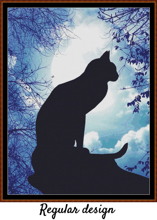 Moonlight Silhouette - Cat