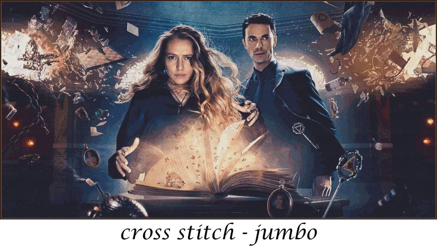 Expertly created patterns by Sam. - A Discovery Of Witches cross stitch patterns A Discovery Of Witches is a magical pattern that comes as a full coverage pattern with no back-stitching. Additionally, A Discovery Of Witches is available in 2 different design sizes - cross stitch XL & jumbo And each sale includes both B&W and colour charts