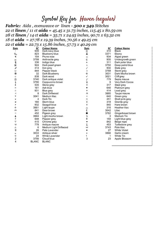 Expertly created by Sam, Haven patterns.