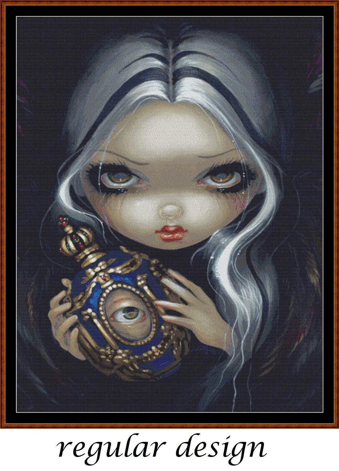 Alchemical Angel 4 patterns are a Stranglins World fantasy witch design expertly created from art by Jasmine Becket-Griffith under Public Domain CC0 license