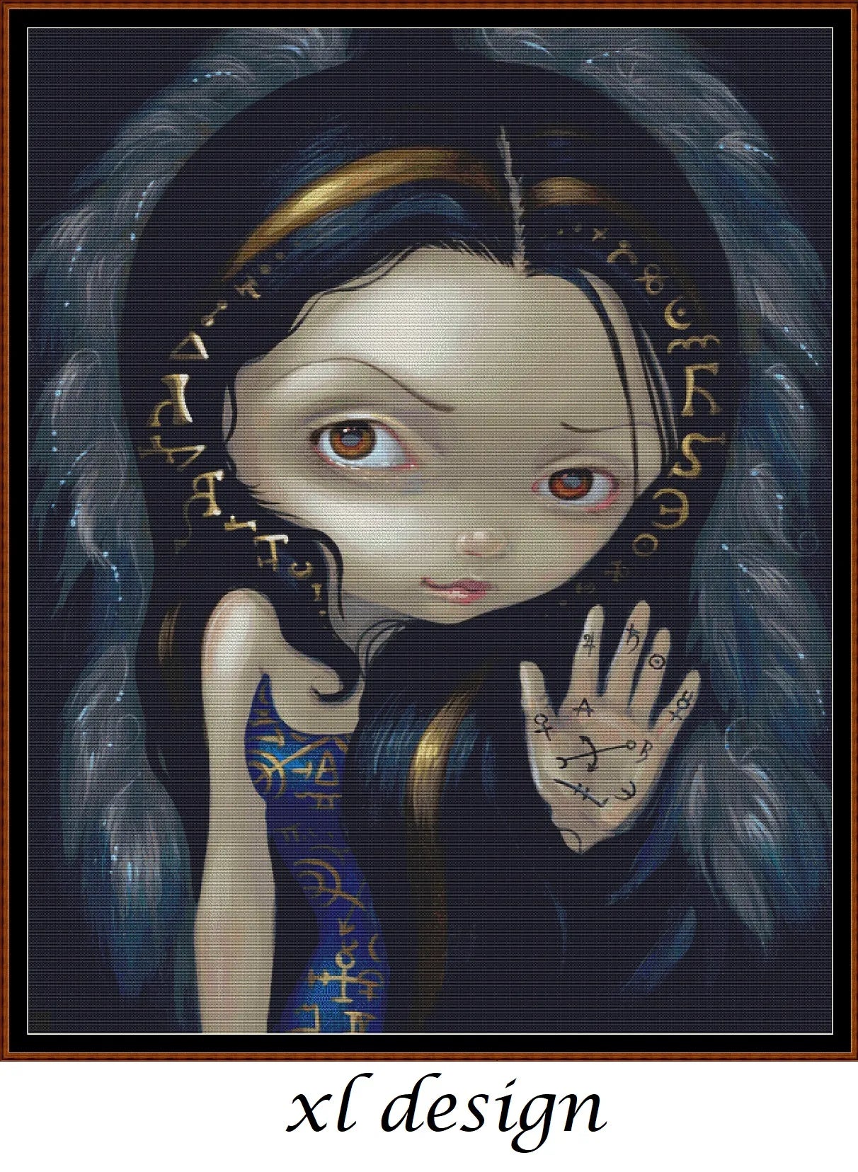 Alchemical Angel 5 patterns are a Stranglins World runic witch design expertly created from art by Jasmine Becket-Griffith under Public Domain CC0 license