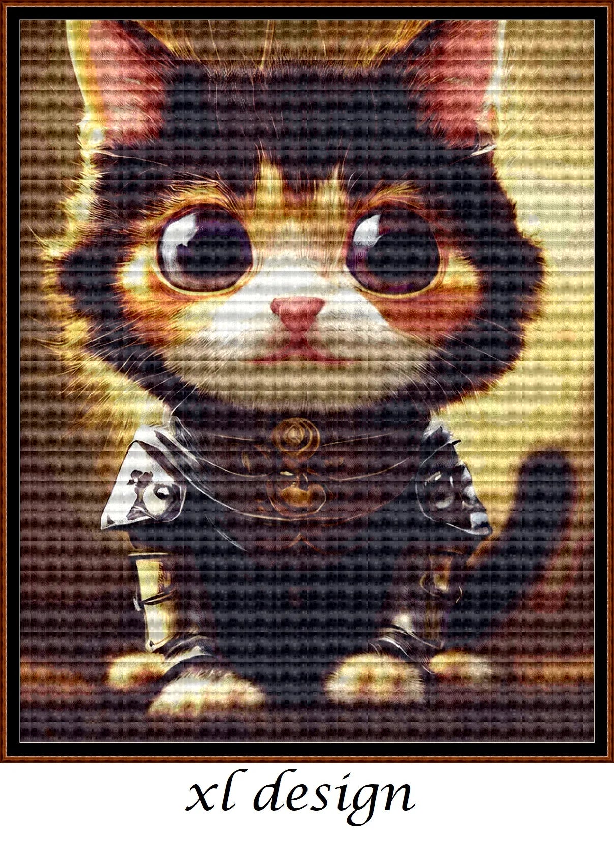 Samurai Kitty patterns are expertly created from art by Fractals99 under Public Domain CC0 license