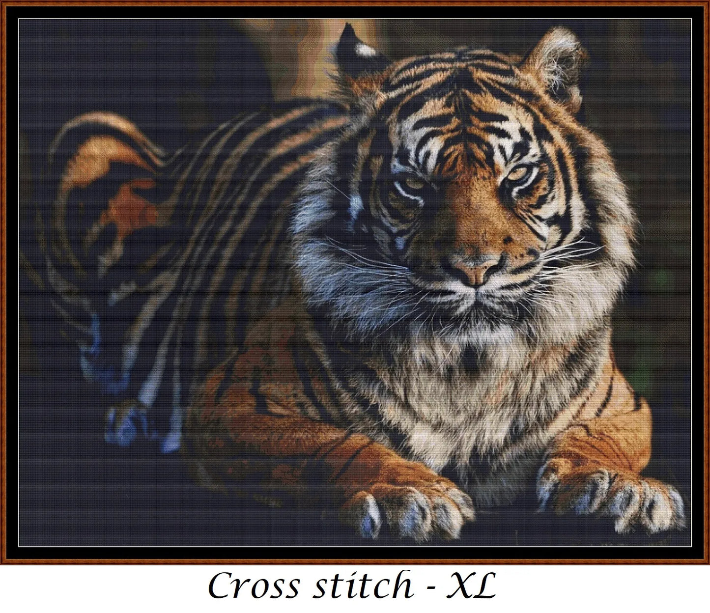 The Real King - Tiger cross stitch