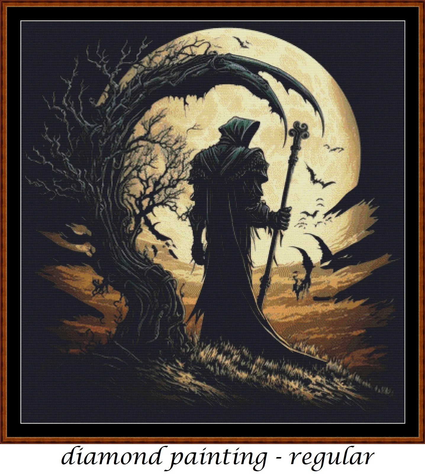 Watching The Full Moon patterns are expertly created from art by Gismi under Public Domain CC0 license