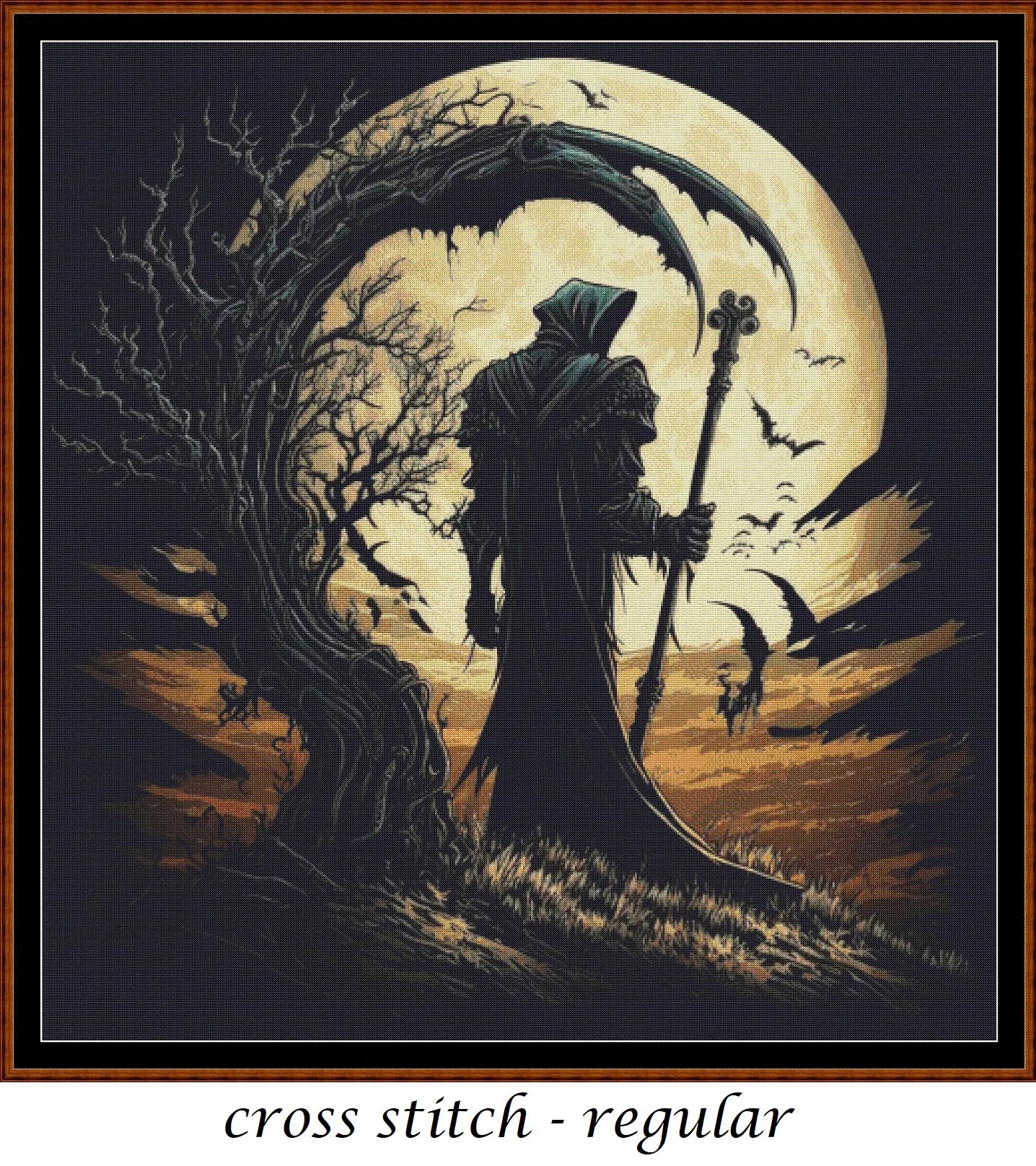 Watching The Full Moon patterns are expertly created from art by Gismi under Public Domain CC0 license