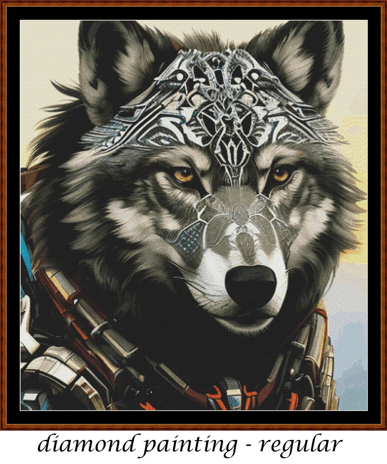 Wolf Chief tribal patterns are expertly created from art by Julius H under Public Domain CC0 license