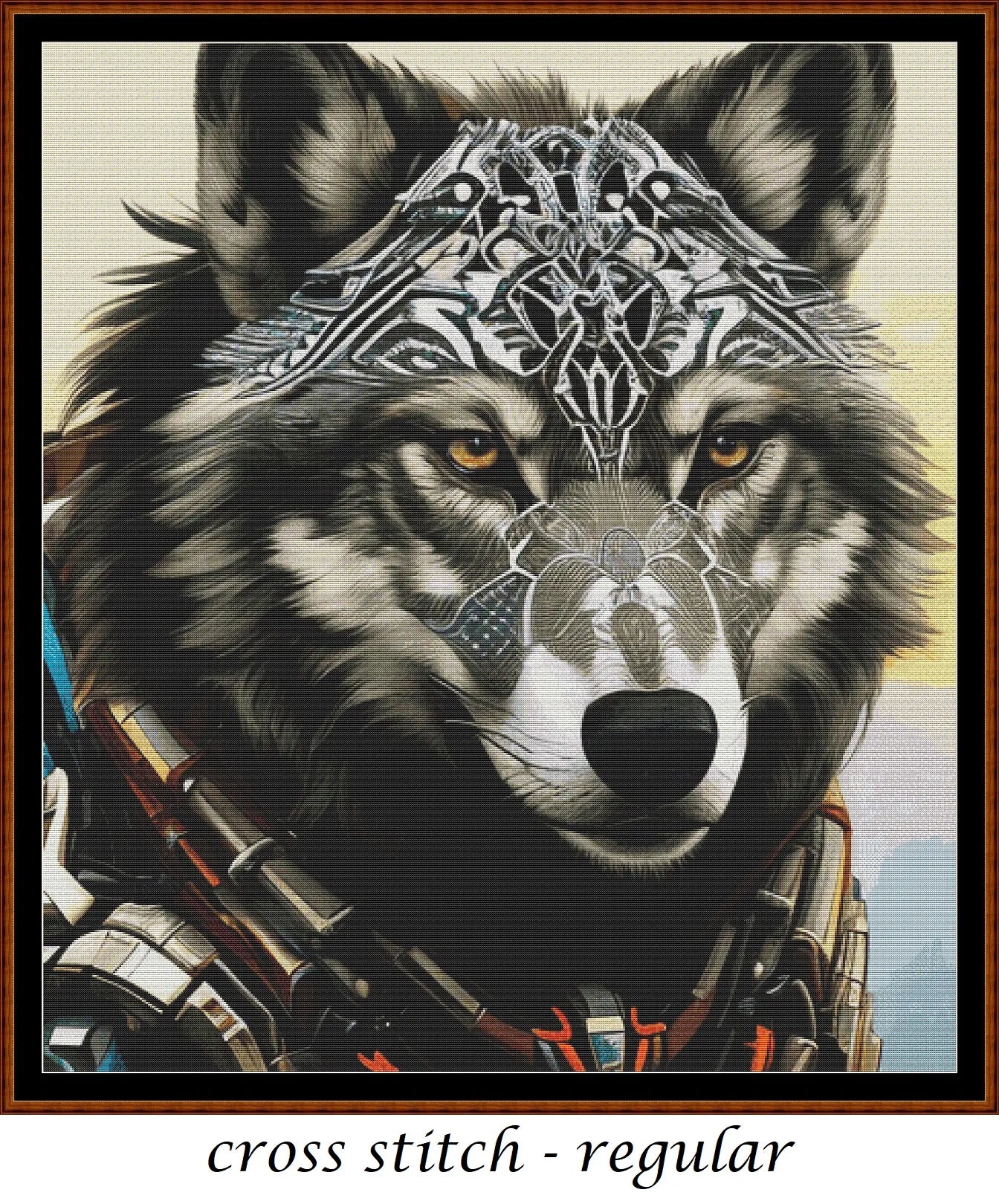 Wolf Chief tribal patterns are expertly created from art by Julius H under Public Domain CC0 license