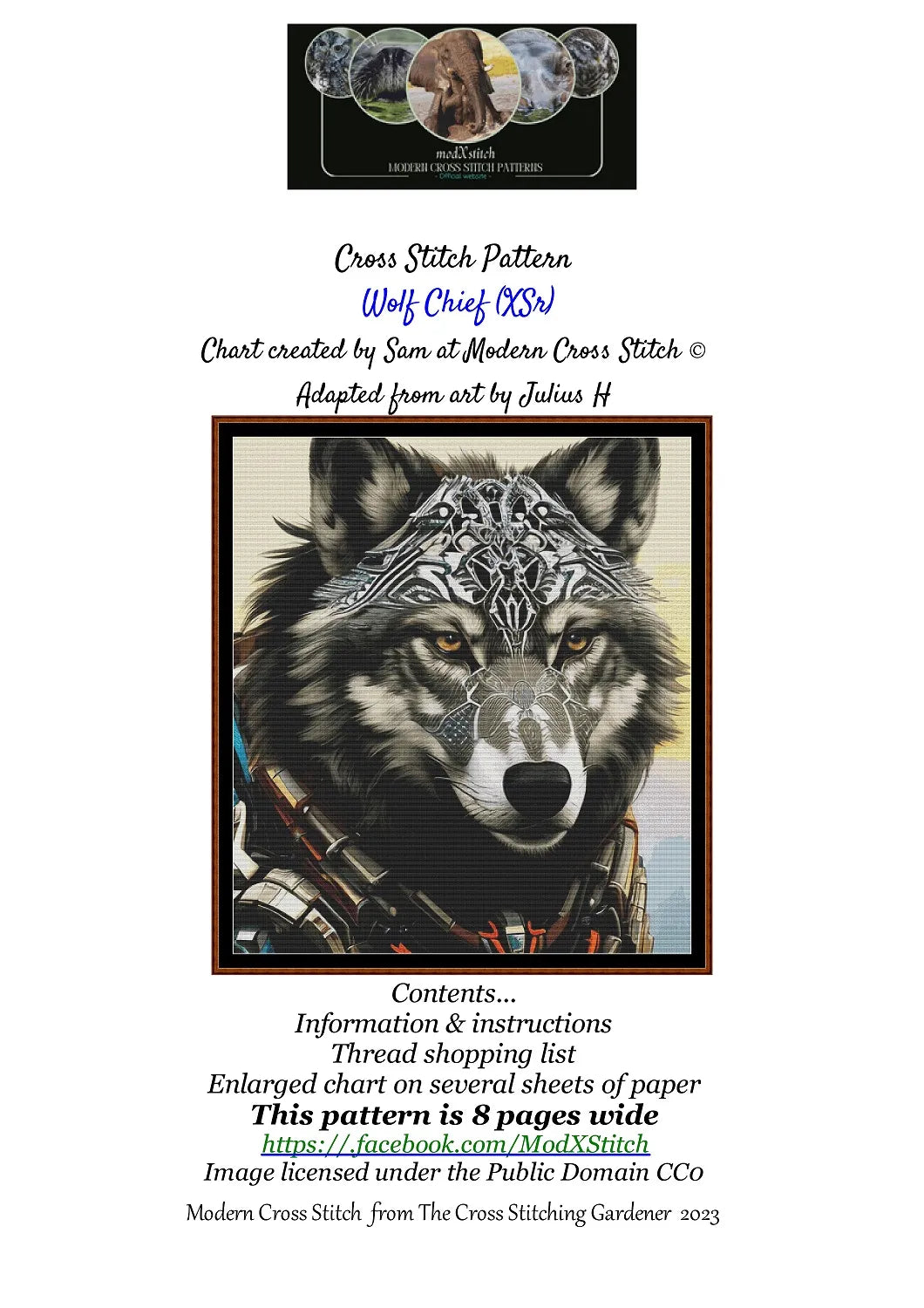 Wolf Chief tribal patterns are expertly created from art by Julius H under Public Domain CC0 license