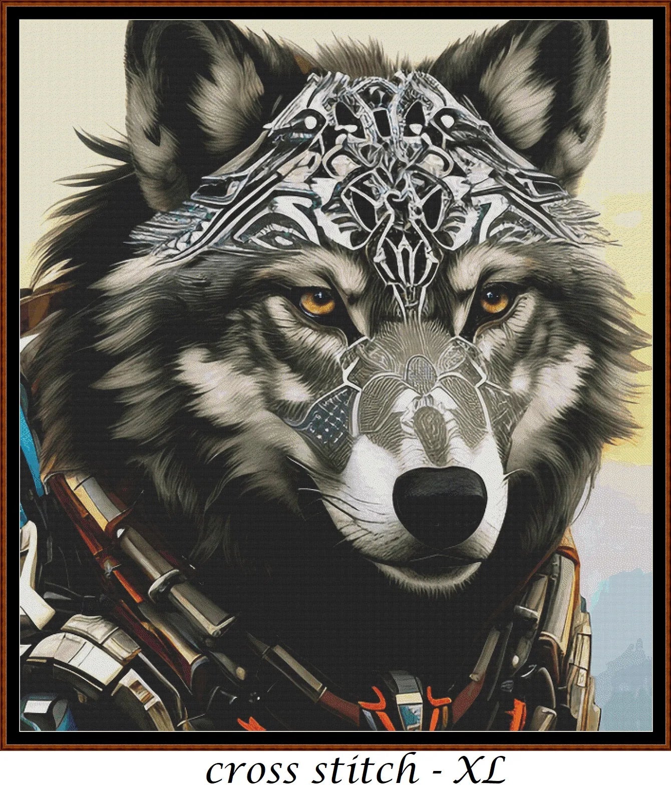 Wolf Chief tribal patterns are expertly created from art by Julius H under Public Domain CC0 license