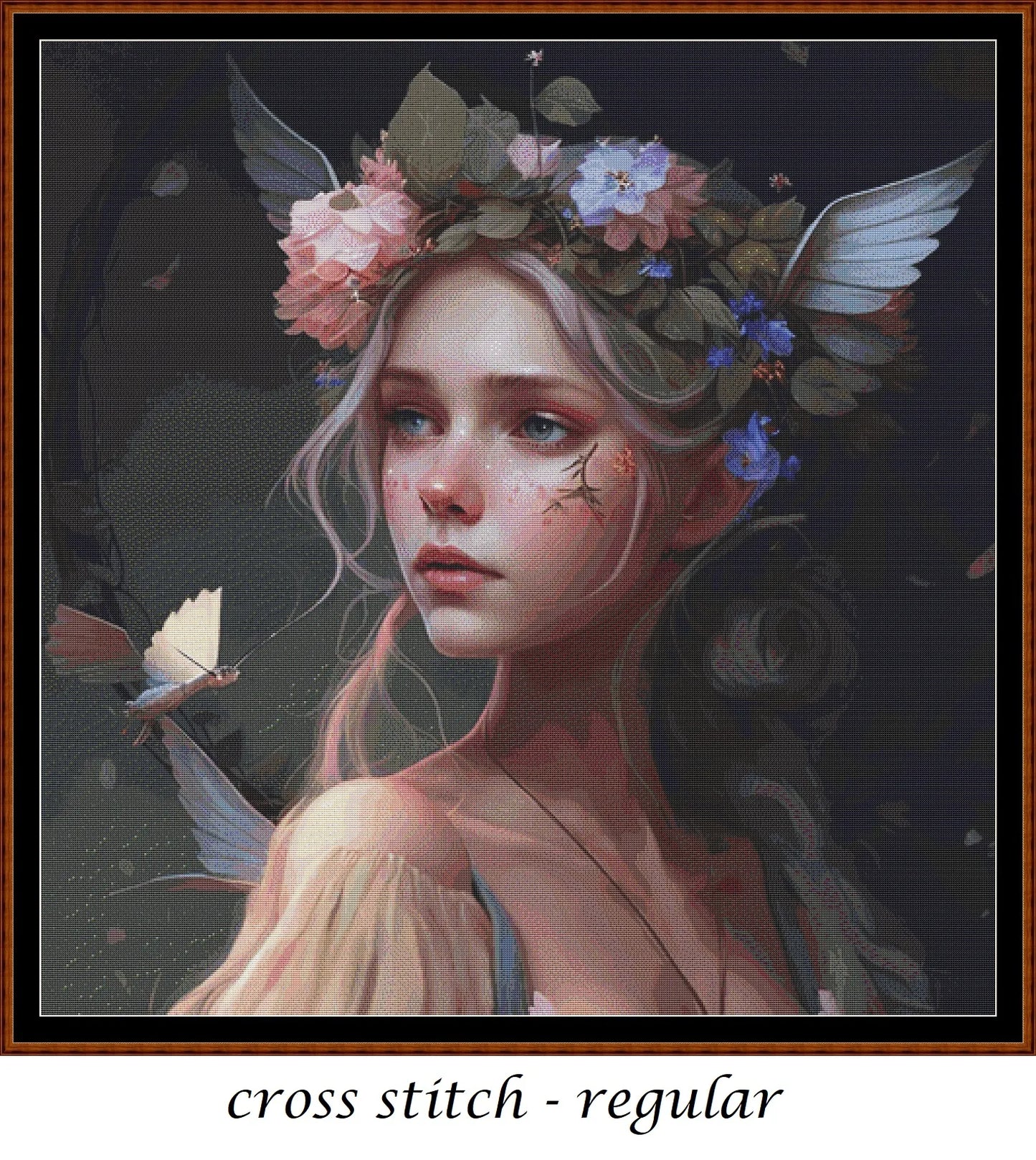 Fairy Portrait patterns are expertly created from art by crannpic under Public Domain CC0 license