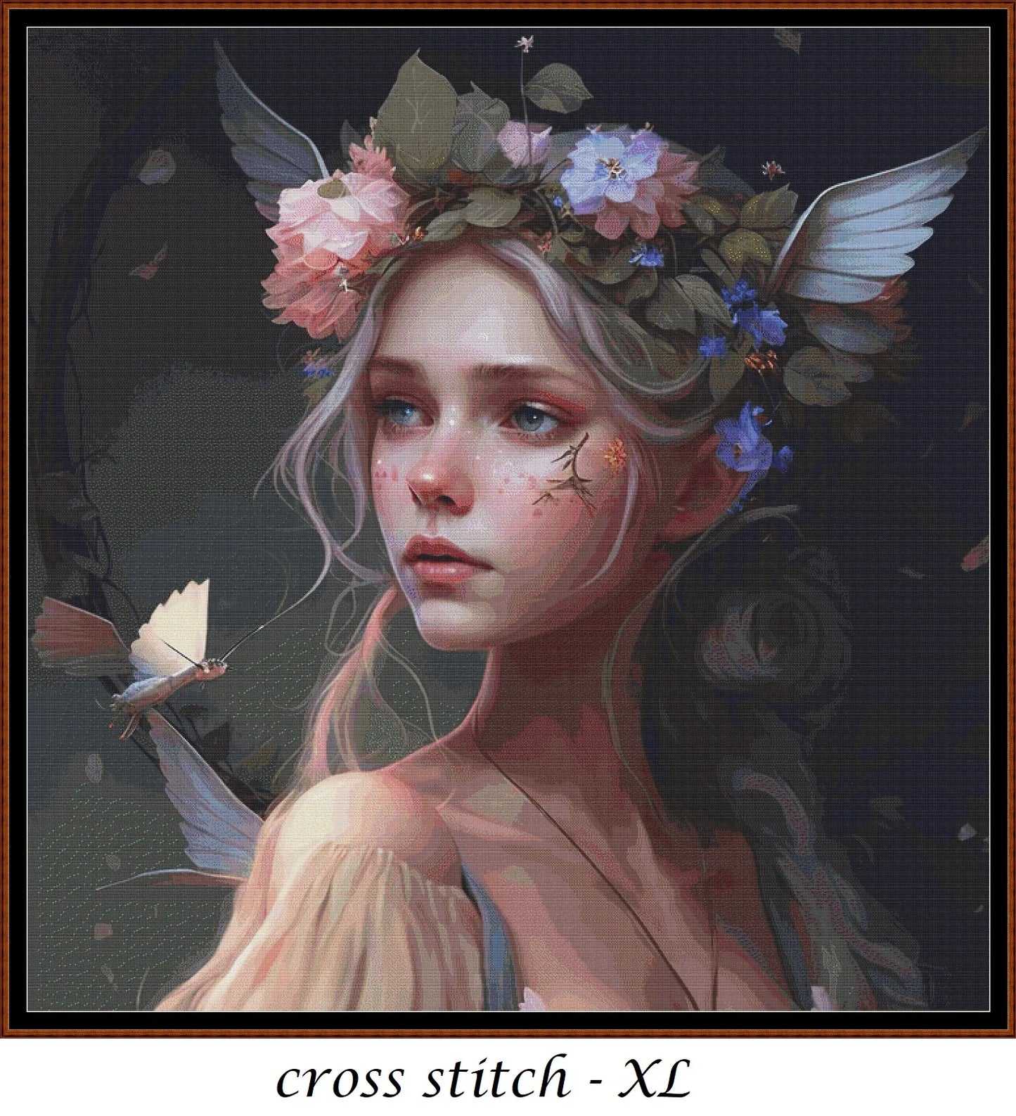 Fairy Portrait patterns are expertly created from art by crannpic under Public Domain CC0 license