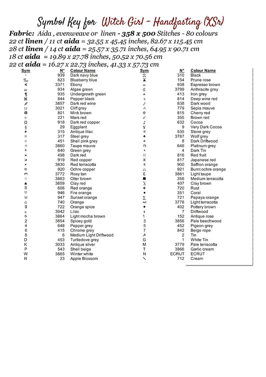 Witch Girl - Handfasting patterns are expertly created from art by Thanh Nguyen under Public Domain CC0 license