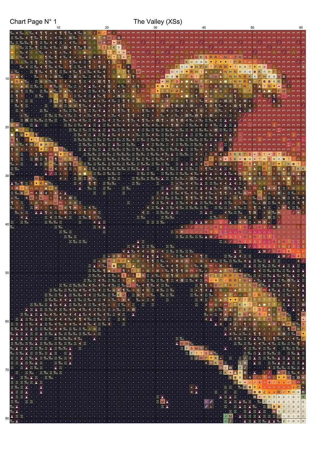 The Valley patterns are expertly created from art by Alan Frijins The Valley is a fantasy scene pattern that comes as a full coverage pattern with no back-stitching. Additionally, The Valley is available in 3 different design sizes - cross stitch small, regular & XL Each sale includes both B&W and colour charts