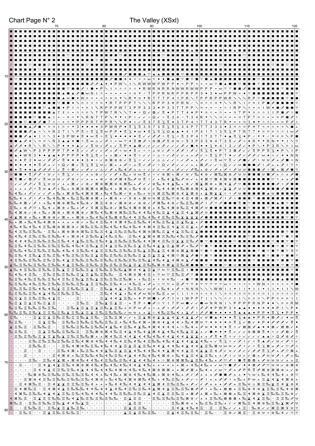 The Valley patterns are expertly created from art by Alan Frijins The Valley is a fantasy scene pattern that comes as a full coverage pattern with no back-stitching. Additionally, The Valley is available in 3 different design sizes - cross stitch small, regular & XL Each sale includes both B&W and colour charts