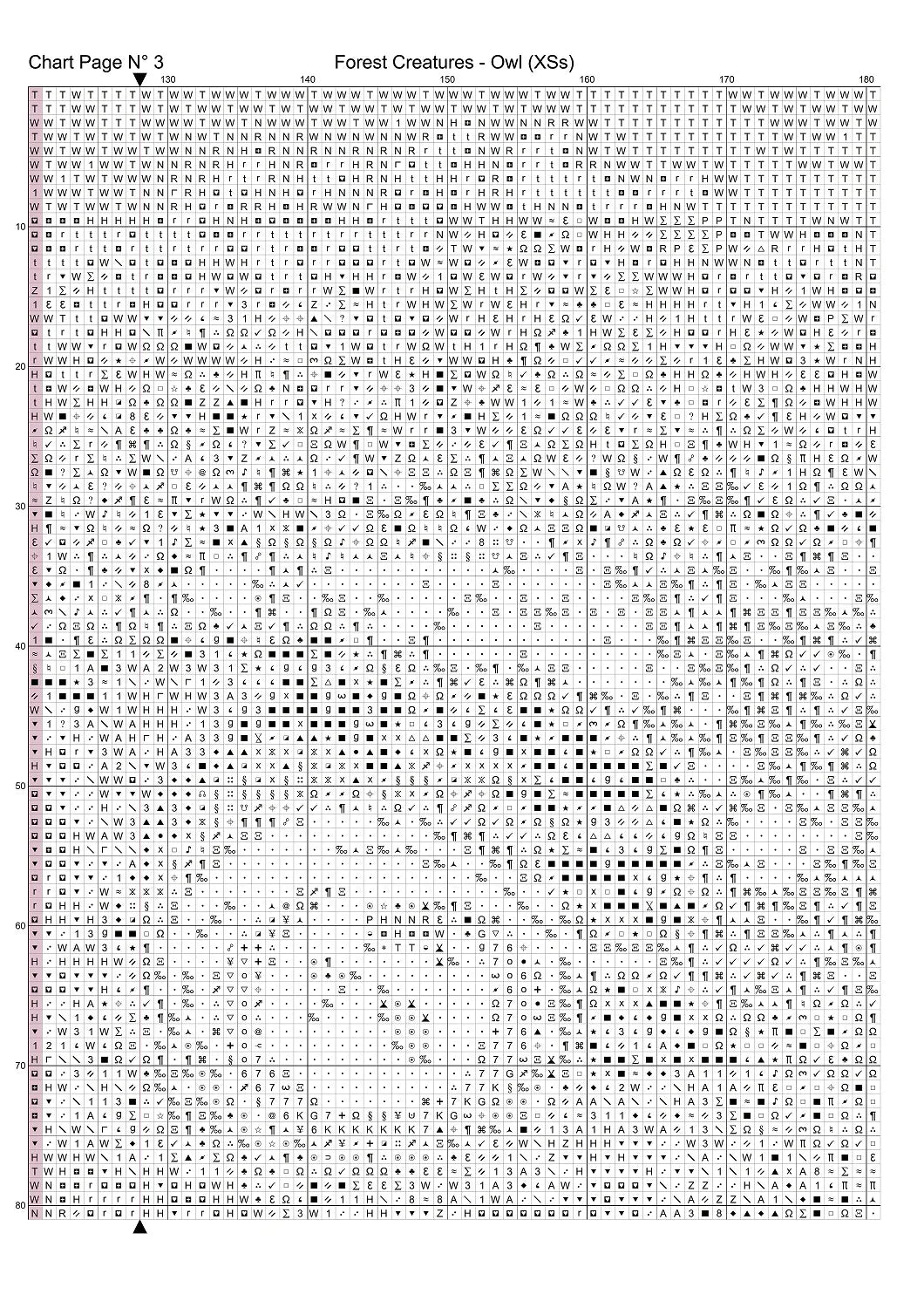 Forest Creatures - Owl patterns are expertly created from art by Alan Frijins under Public Domain CC0 license Forest Creatures - Owl is a fantasy bird pattern that comes as a full coverage pattern with no back-stitching. Additionally, Forest Creatures - Owl is available in 3 different design sizes - cross stitch small, regular & XL Each sale includes both B&W and colour charts