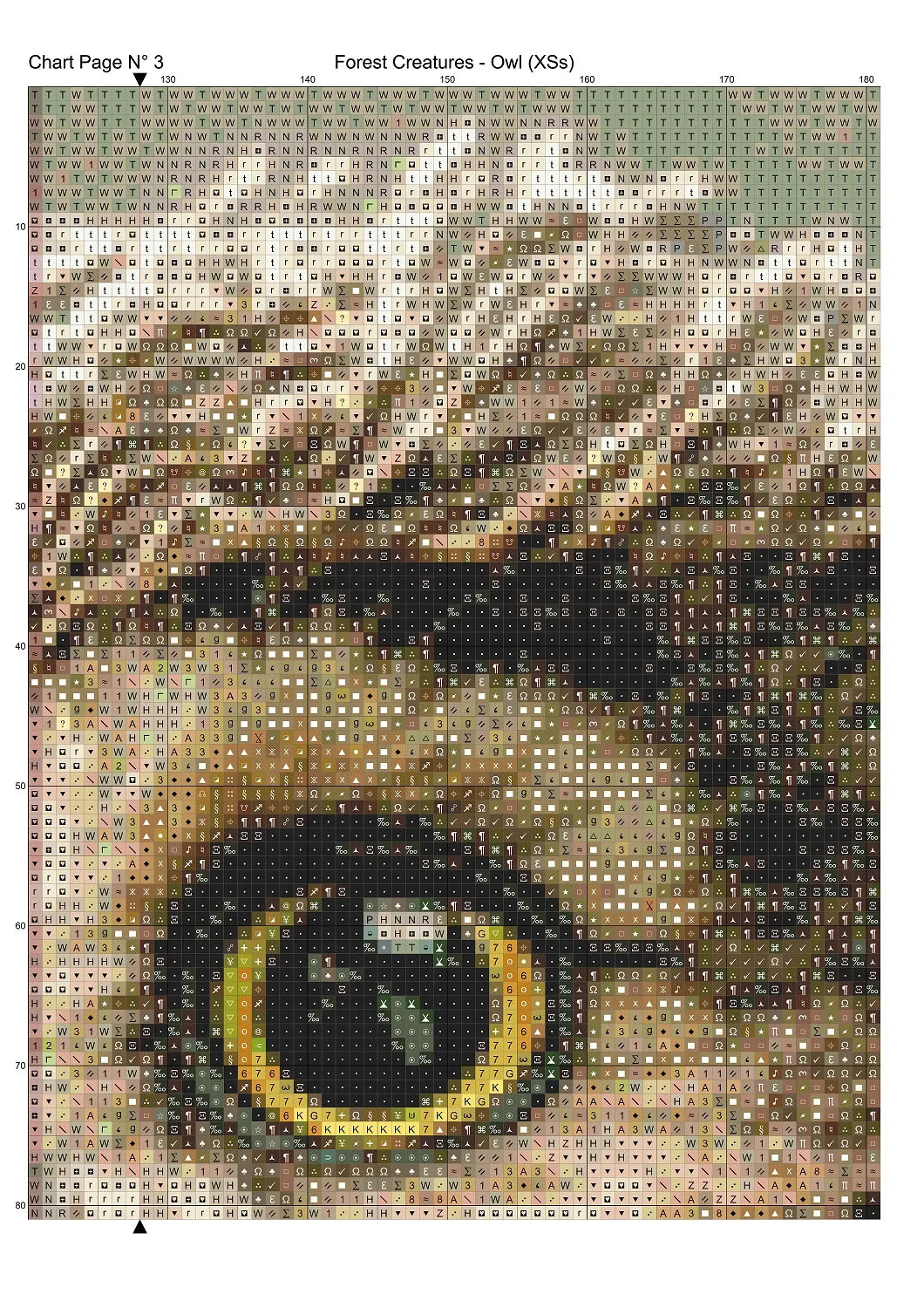 Forest Creatures - Owl patterns are expertly created from art by Alan Frijins under Public Domain CC0 license Forest Creatures - Owl is a fantasy bird pattern that comes as a full coverage pattern with no back-stitching. Additionally, Forest Creatures - Owl is available in 3 different design sizes - cross stitch small, regular & XL Each sale includes both B&W and colour charts
