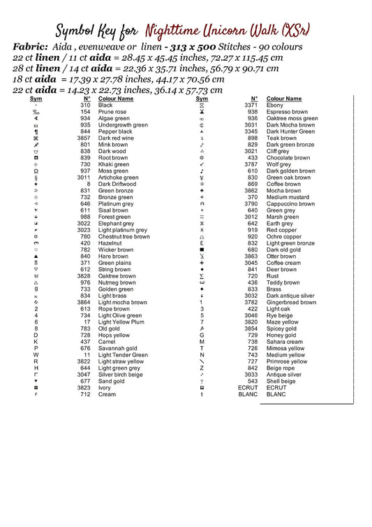 Nighttime Unicorn patterns are expertly created from art by Angeline (firaanella1) under Public Domain CC0 license Nighttime Unicorn is a fantasy scene pattern that comes as a full coverage pattern with no back-stitching. Additionally, Nighttime Unicorn is available in different design sizes - cross stitch regular & XL Each sale includes both B&W and colour charts