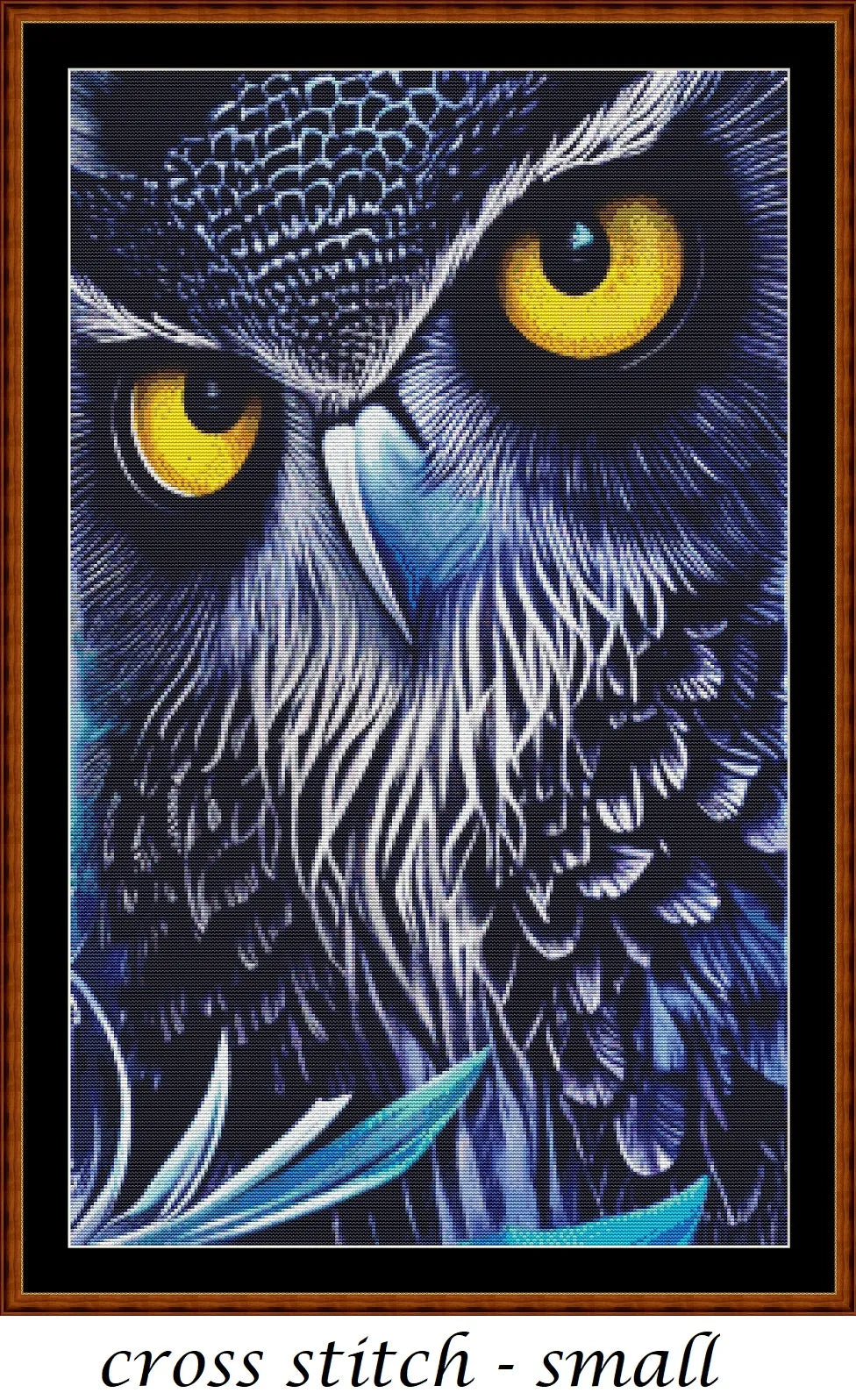 Face Of The Owl patterns are expertly created from art by Art Dreams under Public Domain CC0 license Face Of The Owl is a fantasy bird pattern that comes as a full coverage pattern with no back-stitching. Additionally, Face Of The Owl is available in 3 different design sizes - cross stitch small, regular & XL Each sale includes both B&W and colour charts