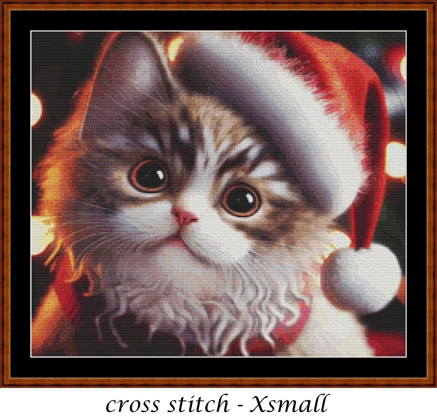 Christmas Kitty - Tabby patterns are expertly created from art by Dorothe (Darkmoon_Art) under Public Domain CC0 license Christmas Kitty - Tabby is a cute seasonal cat pattern
