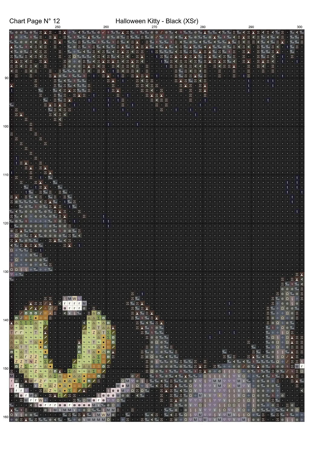 Halloween Kitty - Black patterns are expertly created from art by DC Williams under Public Domain CC0 license Halloween Kitty - Black is a cute seasonal cat pattern