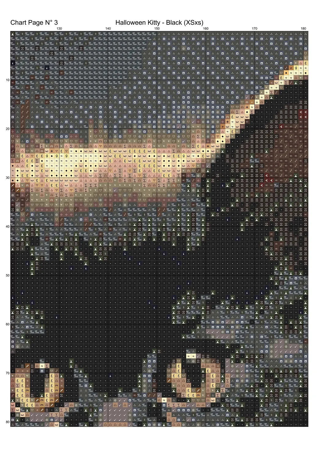 Halloween Kitty - Black patterns are expertly created from art by DC Williams under Public Domain CC0 license Halloween Kitty - Black is a cute seasonal cat pattern