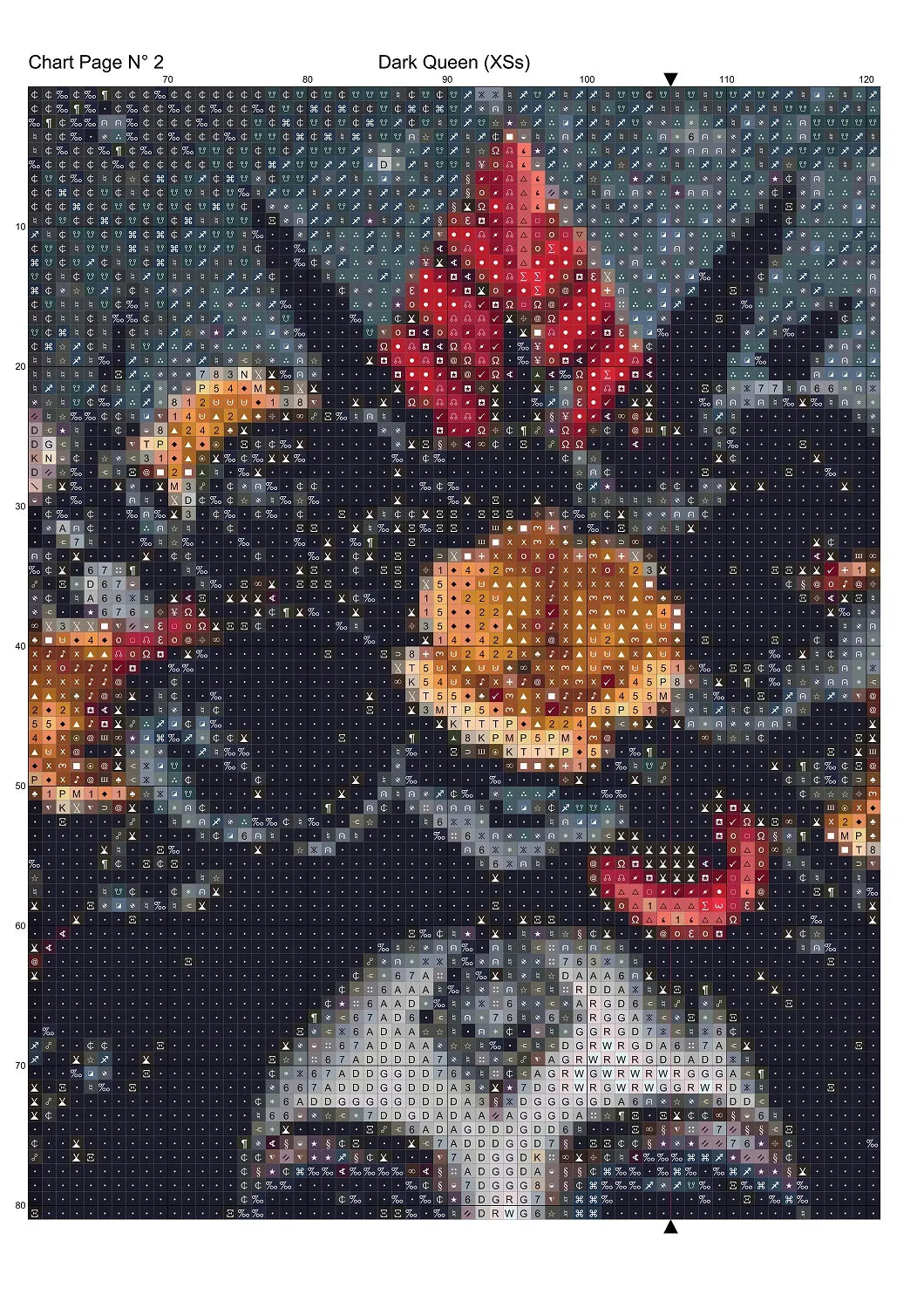 Dark Queen patterns are expertly created from art by 1tamara2 under Public Domain CC3 license Dark Queen is a fantastic gothic fantasy pattern that comes as a full coverage pattern with no back-stitching. Additionally, Dark Queen is available in 3 different design sizes - cross stitch small, regular & XL Each sale includes both B&W and colour charts