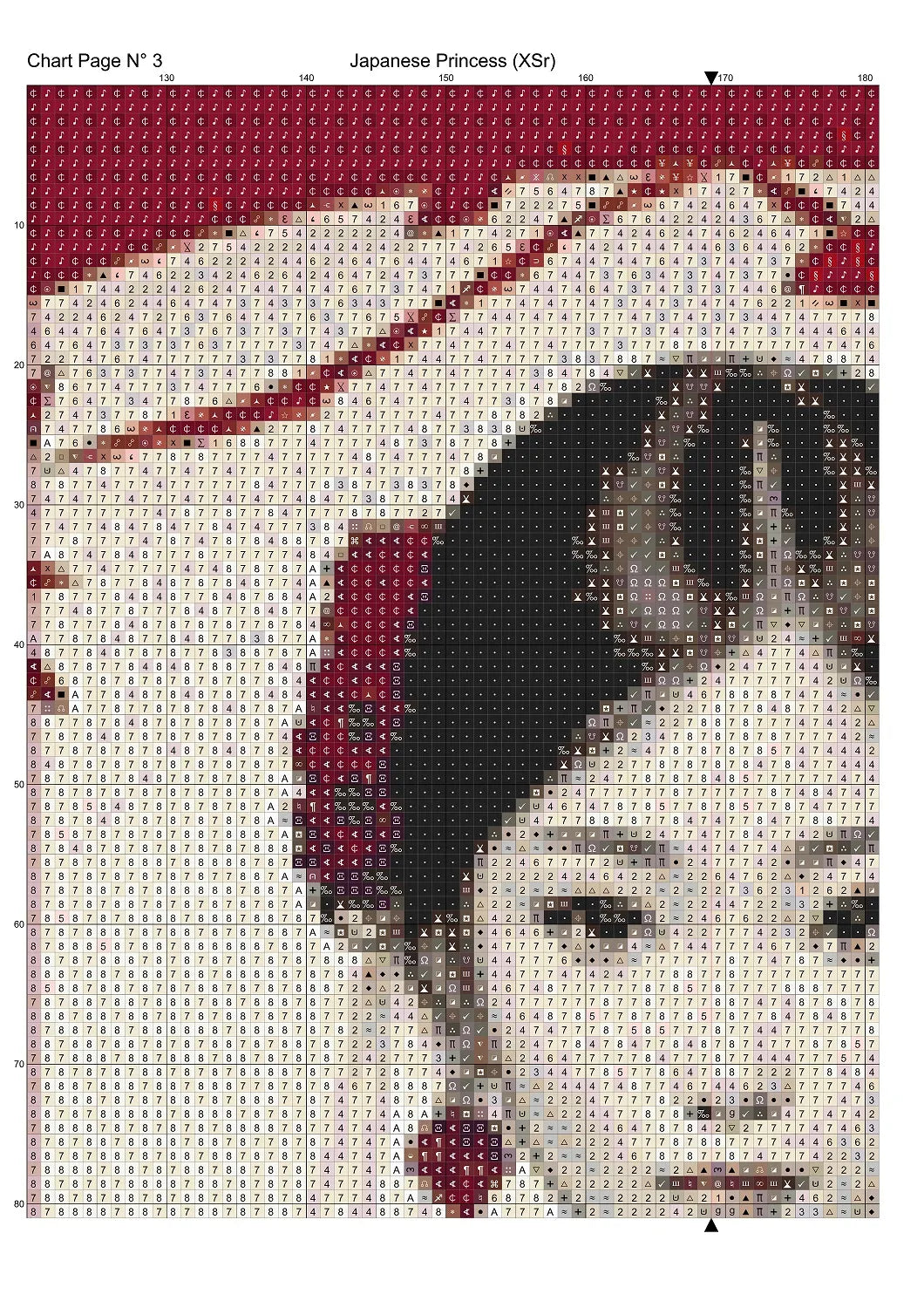 Japanese Princess patterns are expertly created from art by 1tamara2 under Public Domain CC3 license