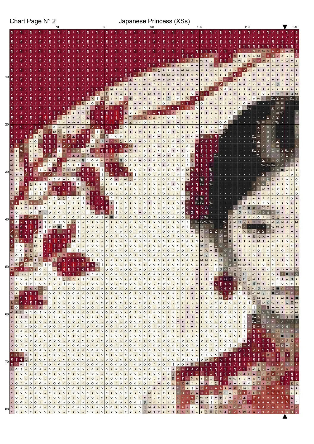 Japanese Princess patterns are expertly created from art by 1tamara2 under Public Domain CC3 license