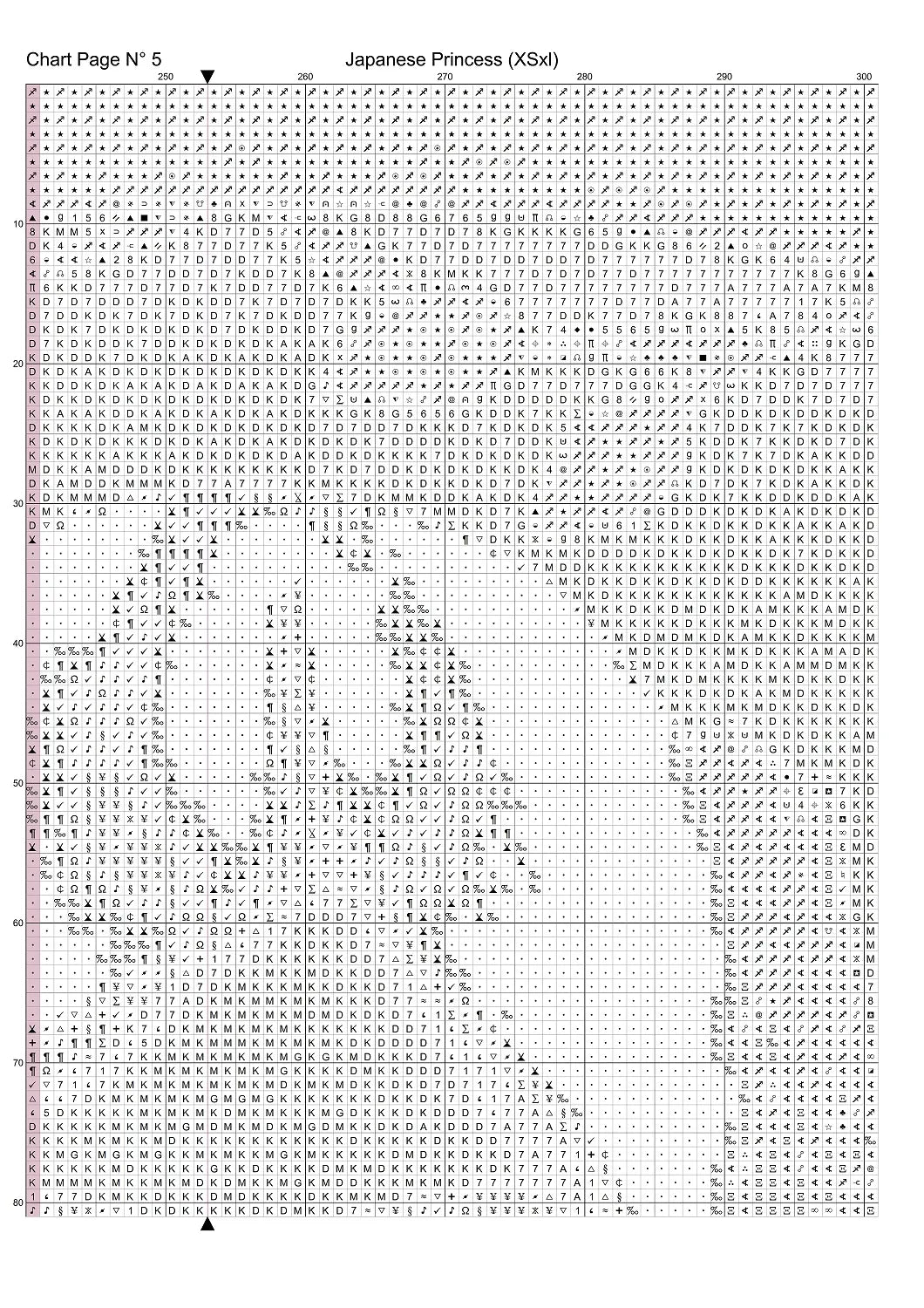 Japanese Princess patterns are expertly created from art by 1tamara2 under Public Domain CC3 license