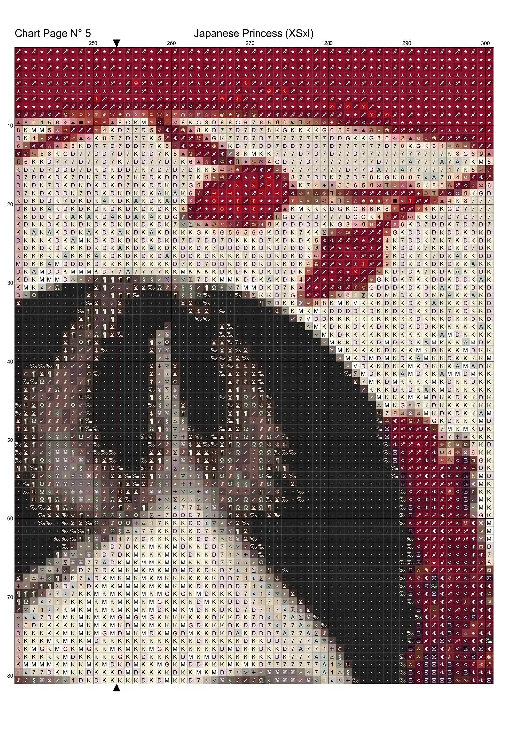 Japanese Princess patterns are expertly created from art by 1tamara2 under Public Domain CC3 license