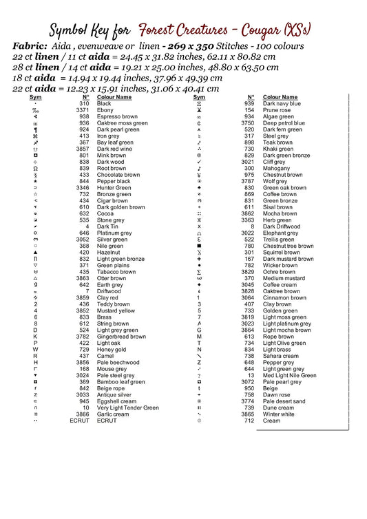 Forest Creatures - Cougarpatterns are expertly created from art by Alan Frijins under Public Domain CC0 license