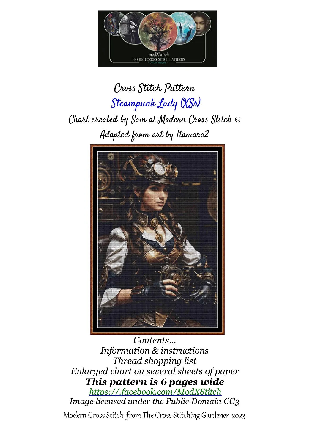 Steampunk Lady patterns are expertly created from art by 1tamara2 under Public Domain CC3 license