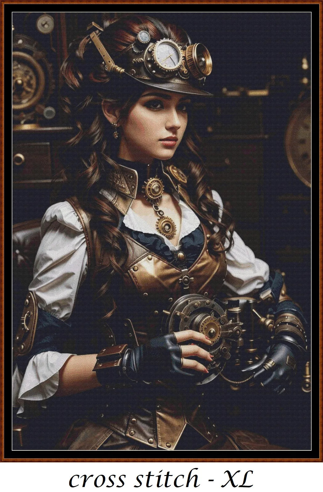 Steampunk Lady patterns are expertly created from art by 1tamara2 under Public Domain CC3 license